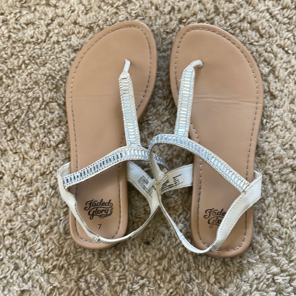 White sandals